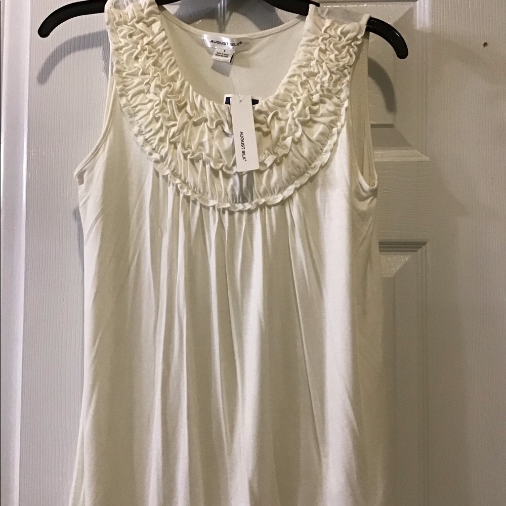 Womens Cream Top, August Silk, Size S